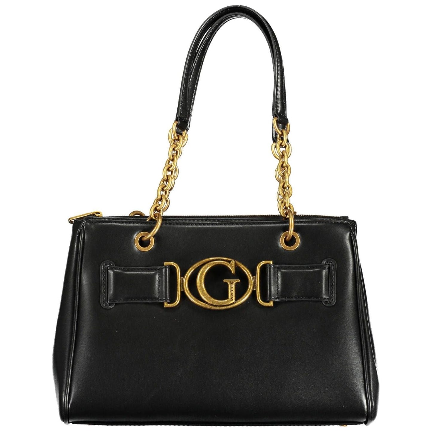 Guess Jeans Chic Black Contrasting Detail Dual-Handle Bag chic-black-contrasting-detail-dual-handle-bag
