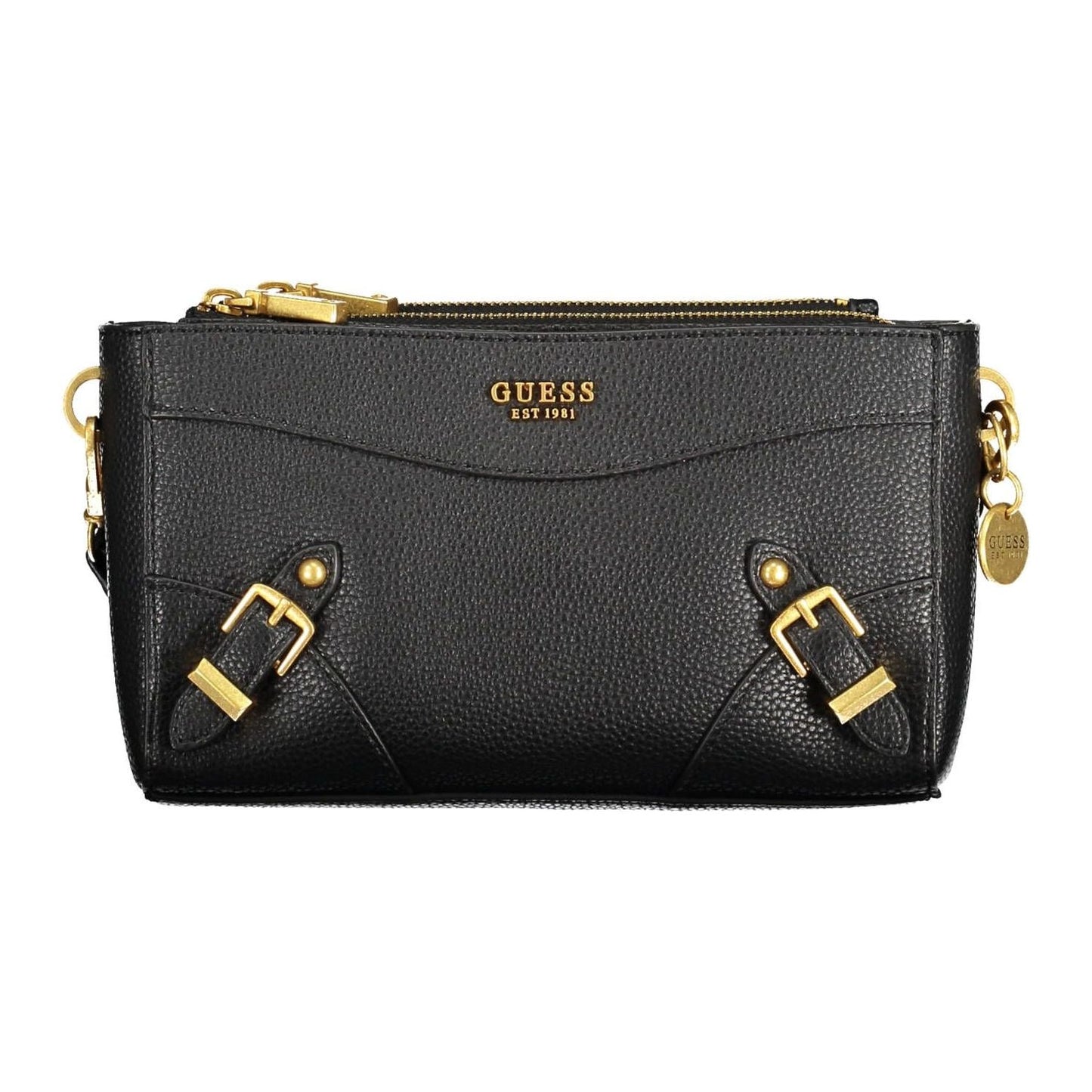 Guess Jeans Chic Contrasting Black Polyurethane Handbag chic-contrasting-black-polyurethane-handbag