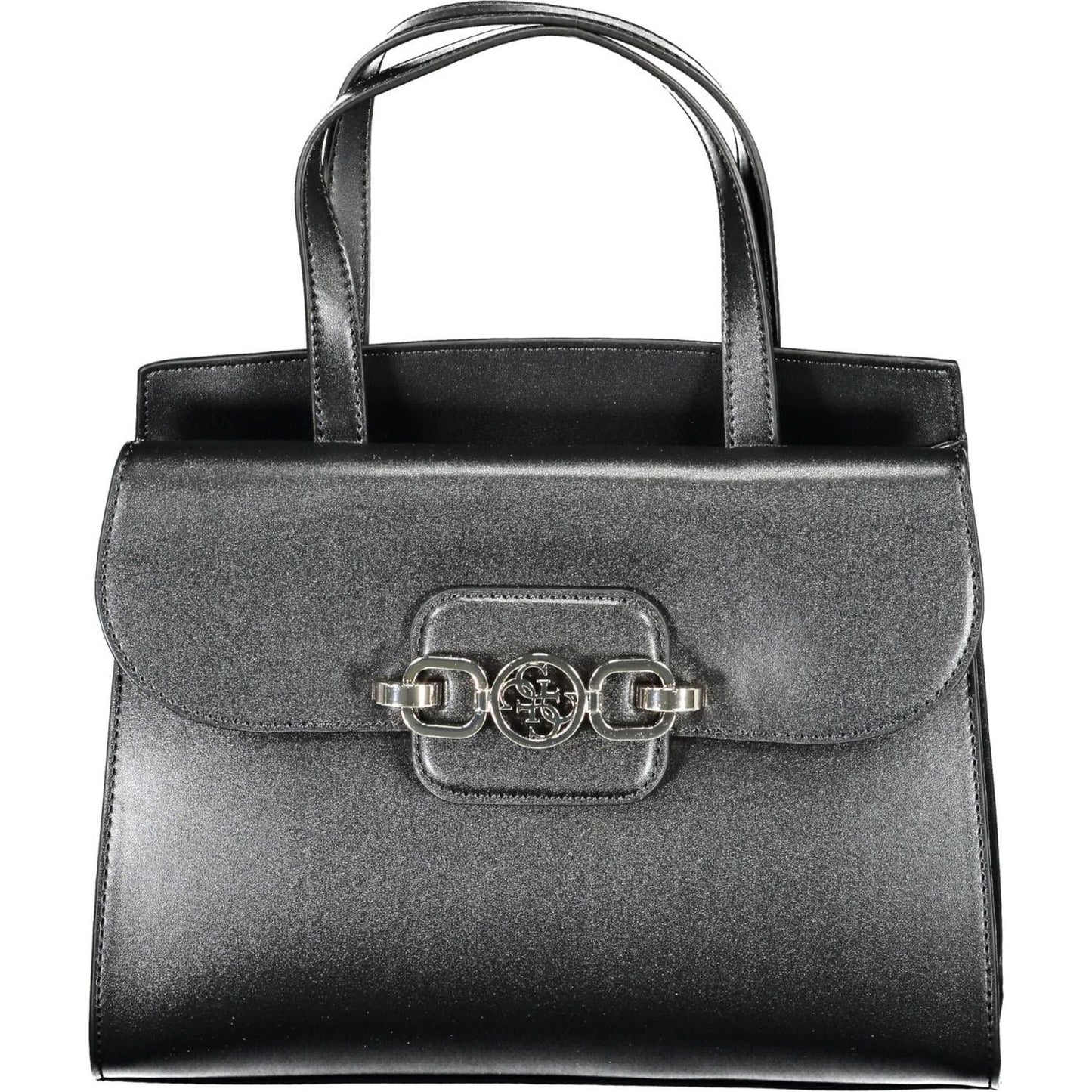 Guess Jeans Elegant Black Handbag with Versatile Straps elegant-black-handbag-with-versatile-straps