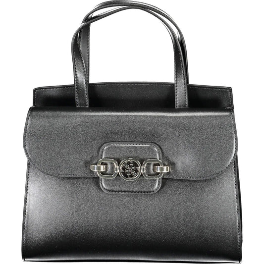 Guess Jeans | Elegant Black Handbag with Versatile Straps| McRichard Designer Brands   
