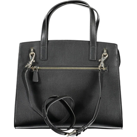 Guess Jeans | Elegant Black Handbag with Versatile Straps| McRichard Designer Brands   
