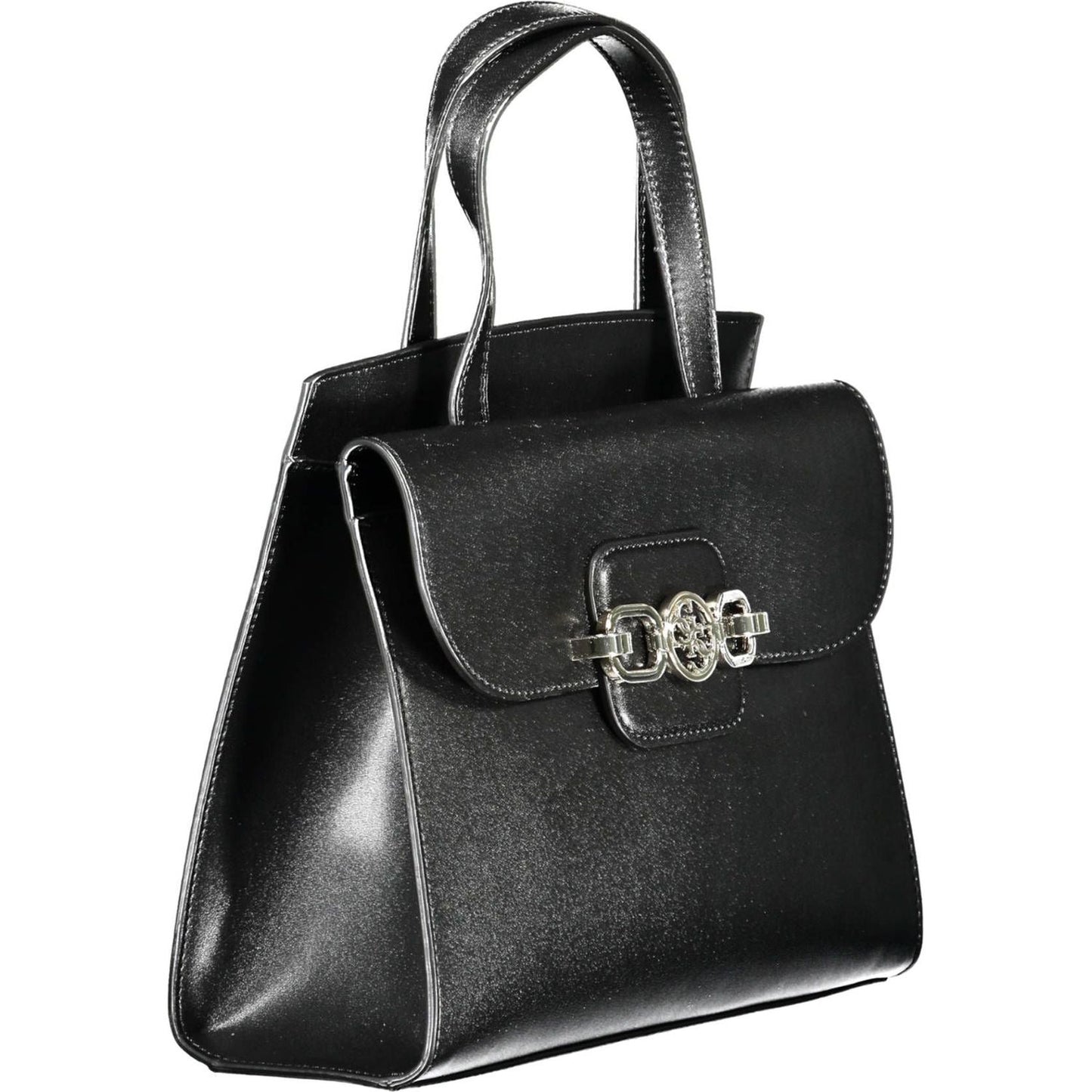 Guess Jeans Elegant Black Handbag with Versatile Straps elegant-black-handbag-with-versatile-straps