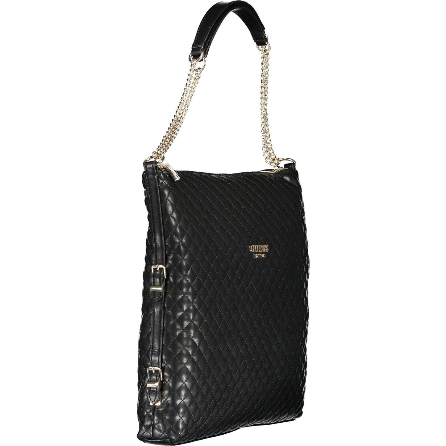 Chic Two-Chain Black Shoulder Bag