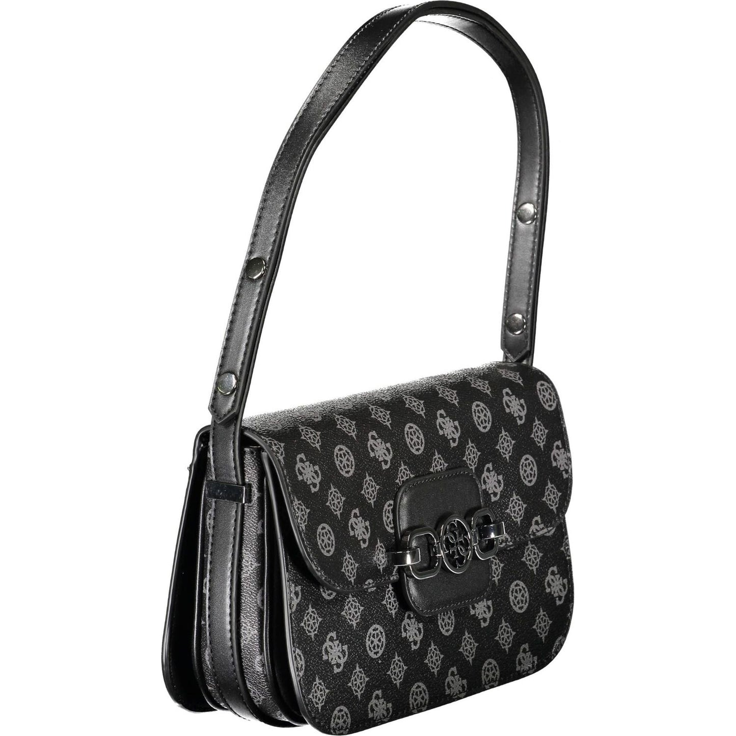 Guess Jeans Chic Black Triple Compartment Shoulder Bag chic-black-triple-compartment-shoulder-bag