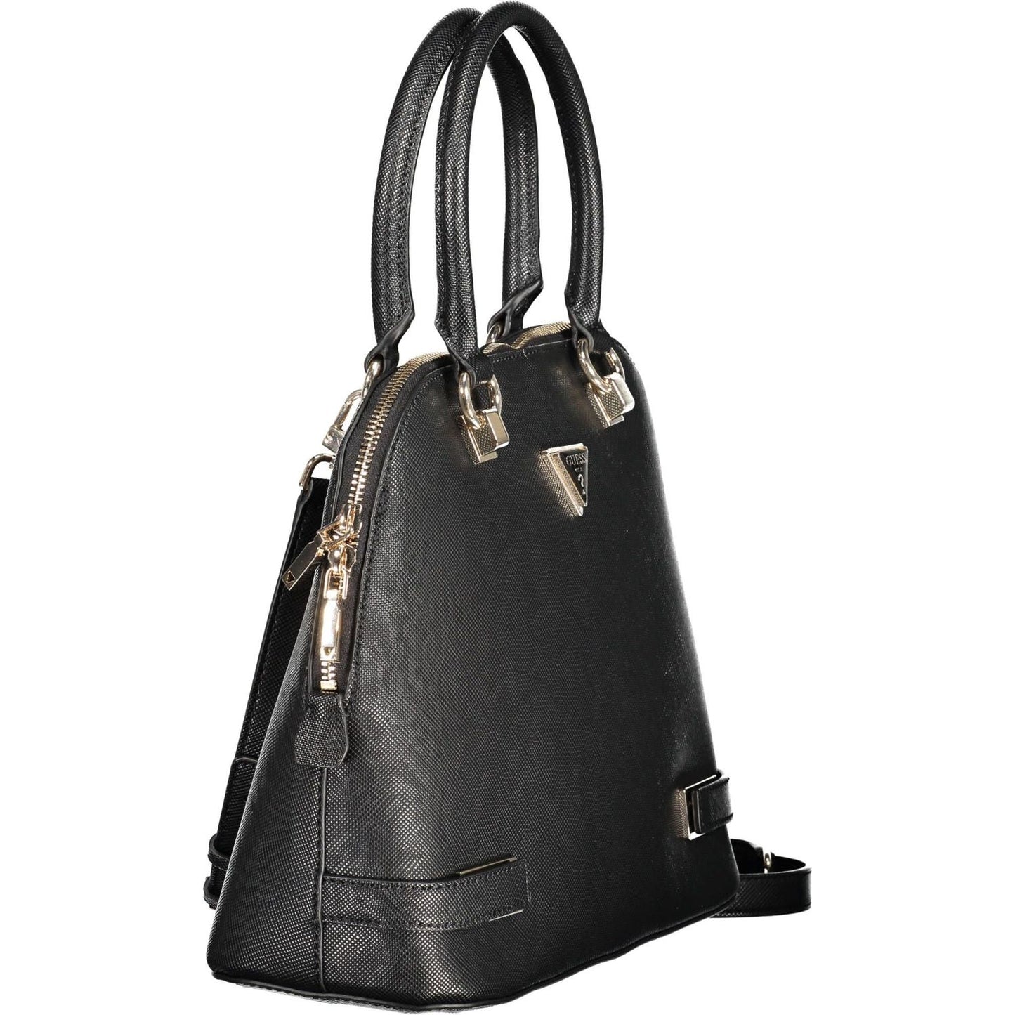 Guess Jeans Chic Black Guess Handbag with Contrasting Details chic-black-guess-handbag-with-contrasting-details