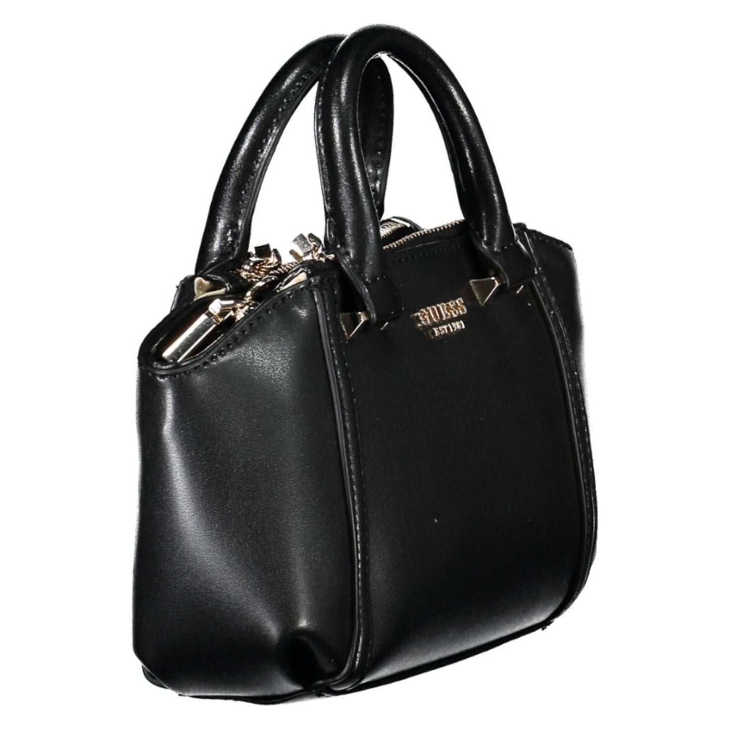 Guess Jeans Chic Black Contrasting Detail Tote Bag chic-black-contrasting-detail-tote-bag