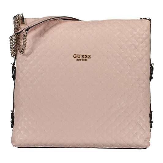Guess Jeans Chic Pink Polyurethane Chain-Handle Shoulder Bag chic-pink-polyurethane-chain-handle-shoulder-bag