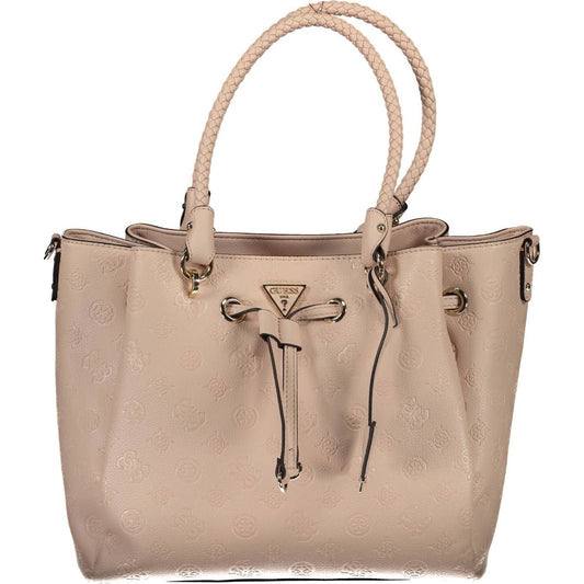 Chic Pink Drawstring Handbag – Timeless Elegance