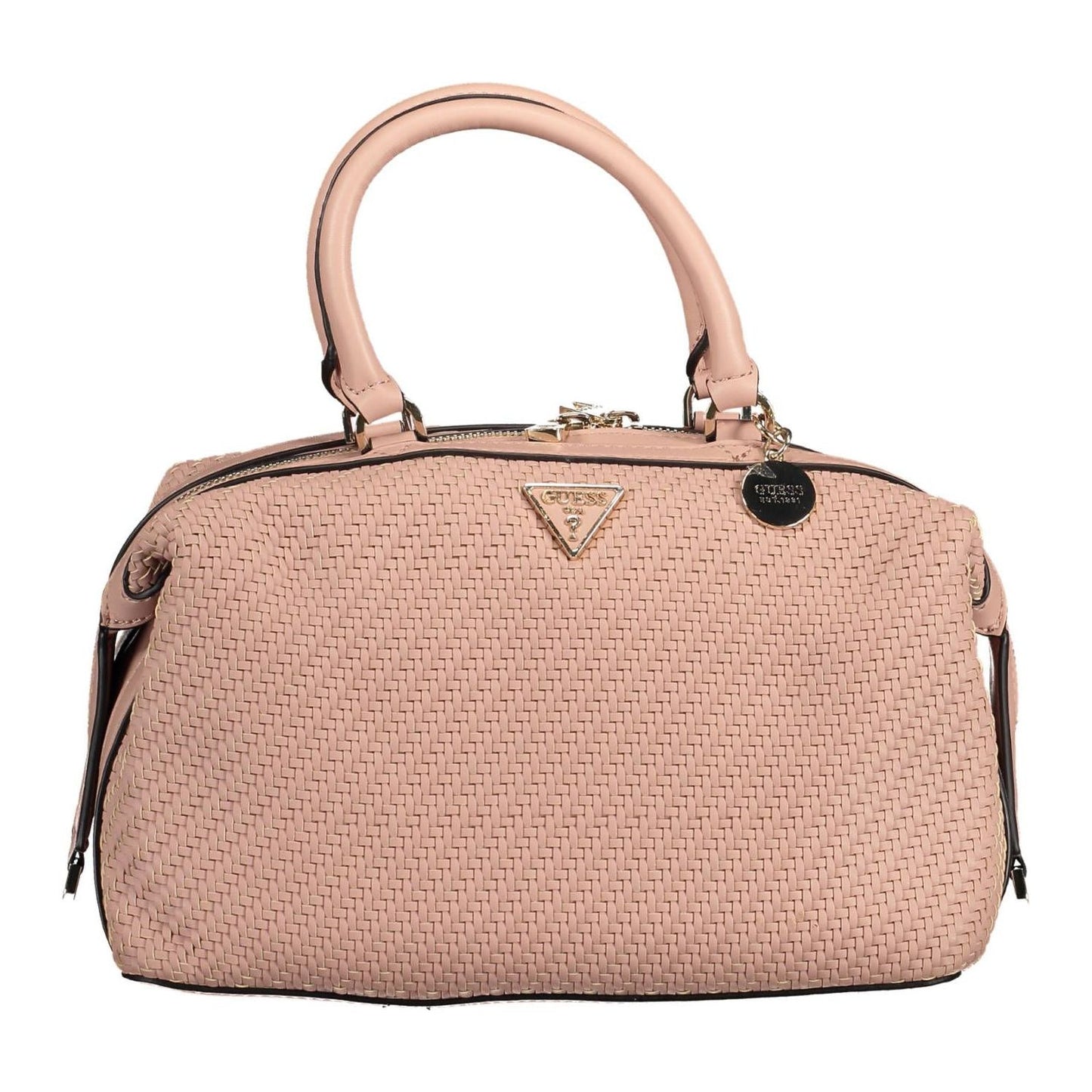 Guess Jeans Chic Pink Satchel with Contrasting Details chic-pink-satchel-with-contrasting-details