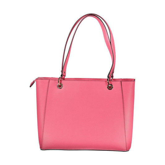 Guess Jeans Pink Polyethylene Handbag pink-polyethylene-handbag-4