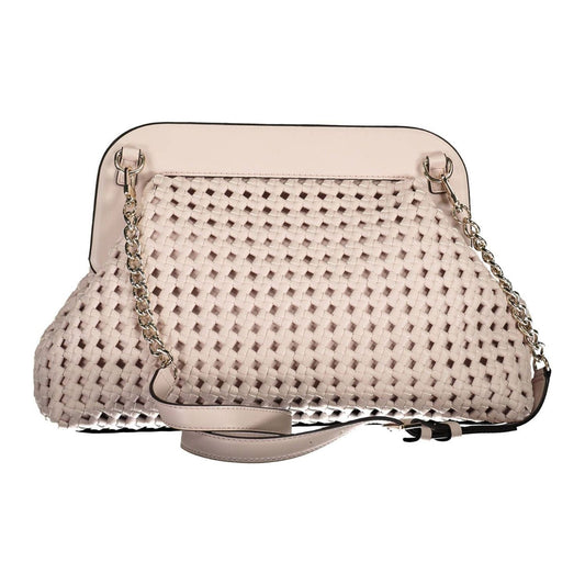 Guess Jeans Elegant Pink Handbag with Contrasting Details elegant-pink-handbag-with-contrasting-details