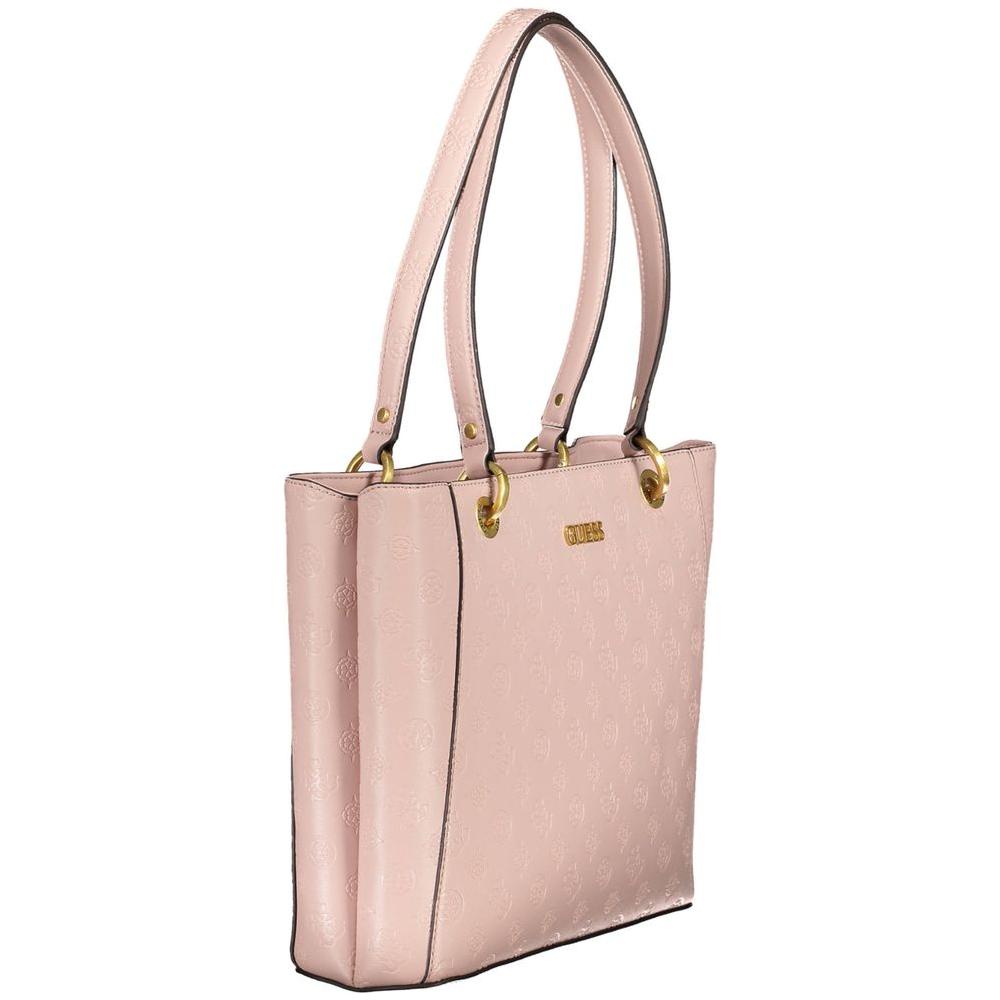Guess Jeans Pink Polyethylene Handbag pink-polyethylene-handbag-2