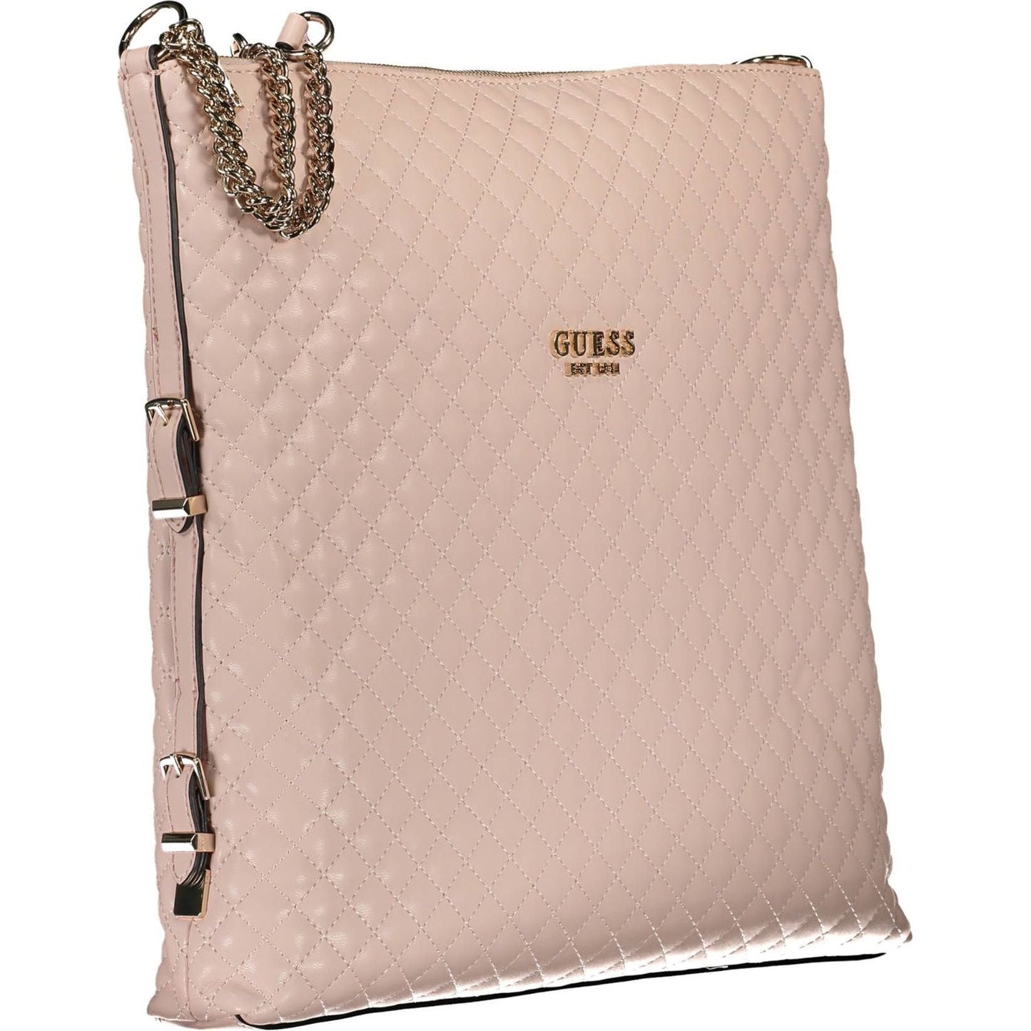 Guess Jeans Chic Pink Polyurethane Chain-Handle Shoulder Bag chic-pink-polyurethane-chain-handle-shoulder-bag
