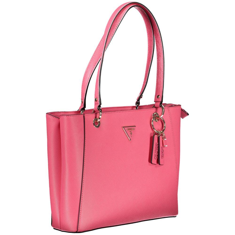 Guess Jeans Pink Polyethylene Handbag pink-polyethylene-handbag-4