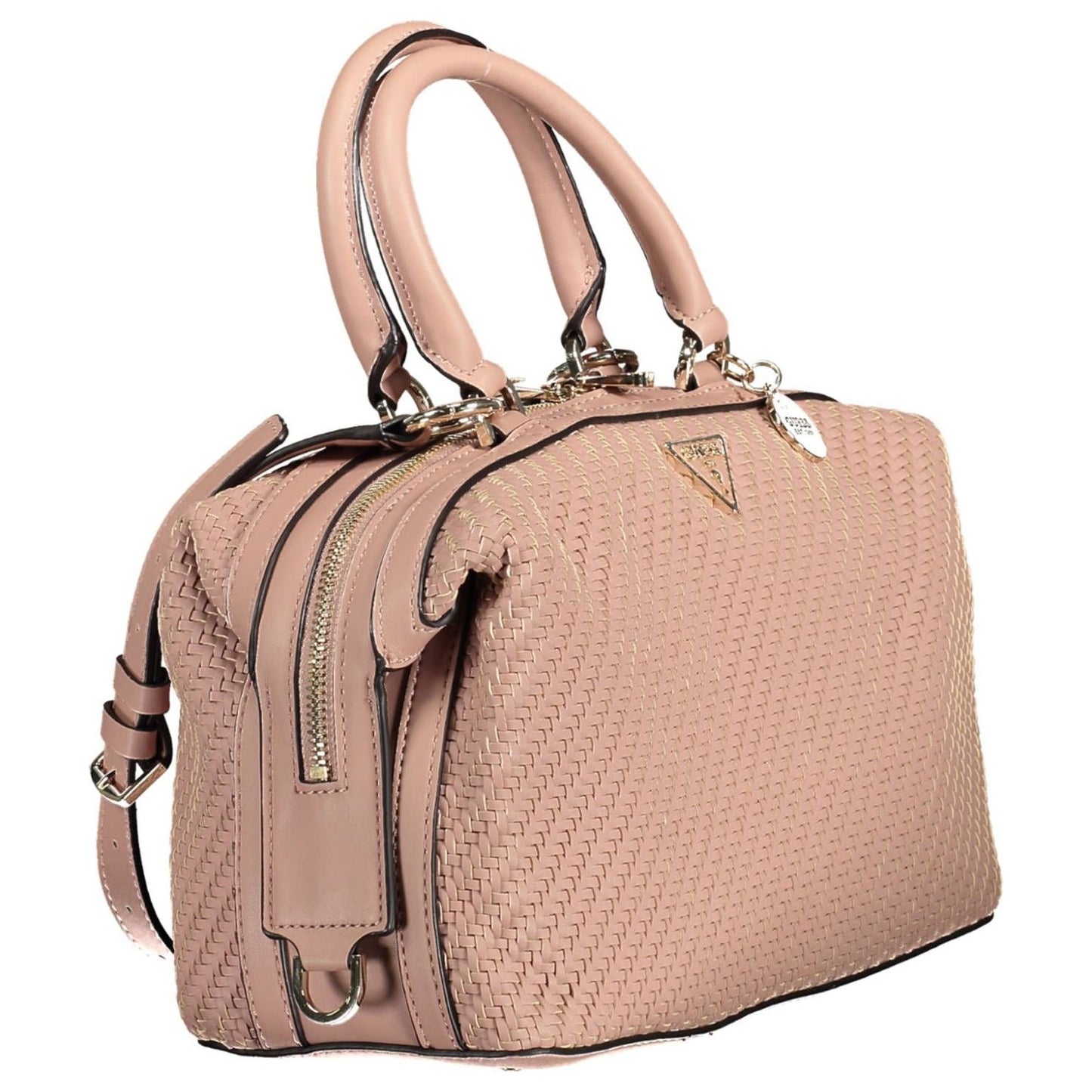 Guess Jeans Chic Pink Satchel with Contrasting Details chic-pink-satchel-with-contrasting-details