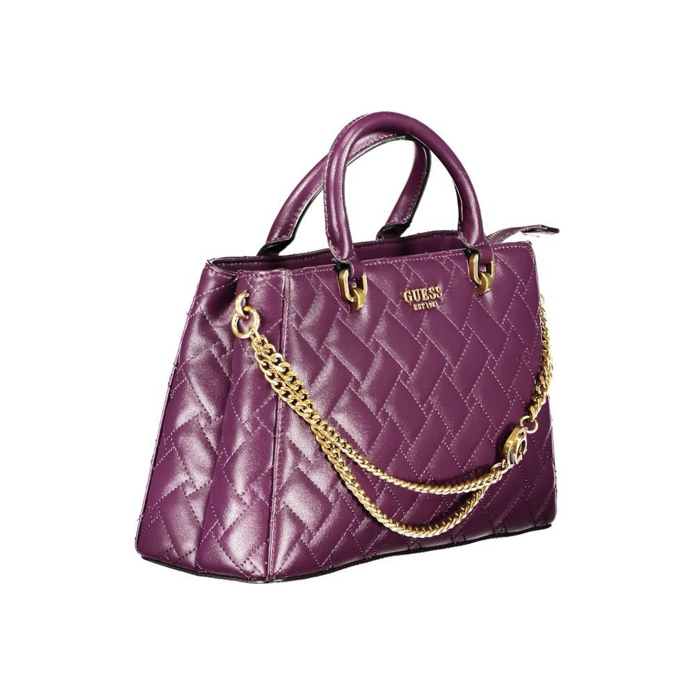 Guess Jeans Purple Polyethylene Handbag purple-polyethylene-handbag-1