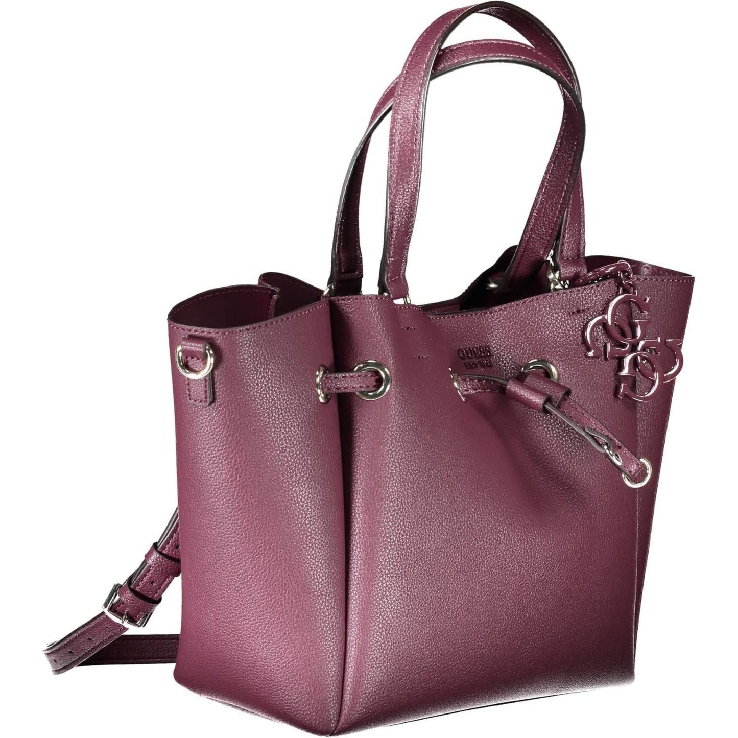 Guess Jeans | Elegant Purple Handbag with Versatile Straps| McRichard Designer Brands   