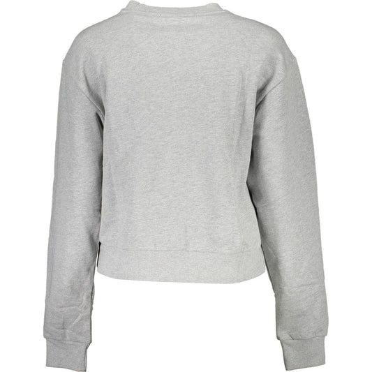 Guess Jeans Elegant Gray Rhinestone Embellished Sweatshirt elegant-gray-rhinestone-embellished-sweatshirt