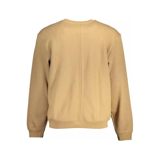 Guess Jeans Elevated Casual Beige Crew-Neck Sweatshirt elevated-casual-beige-crew-neck-sweatshirt