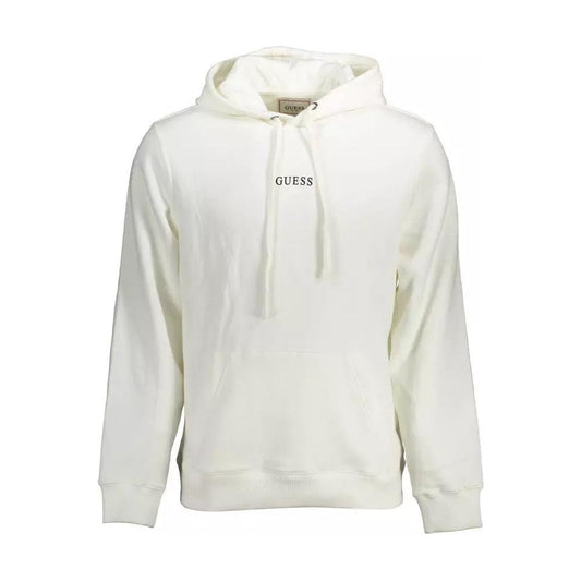 Guess Jeans Eco-Chic White Hoodie with Iconic Print eco-chic-white-hoodie-with-iconic-print