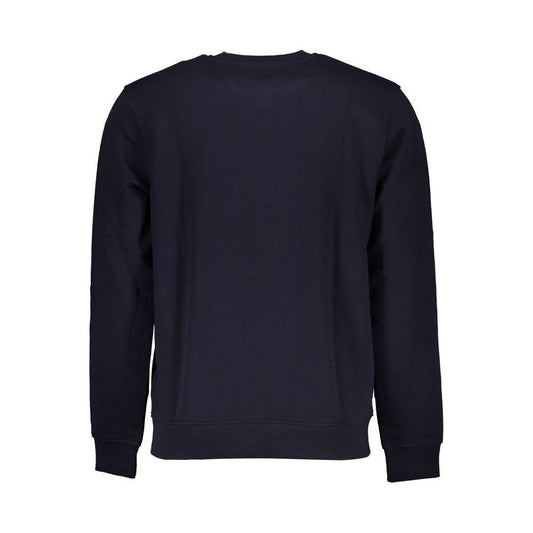 Guess Jeans | Sleek Blue Crew Neck Embroidered Sweatshirt| McRichard Designer Brands   