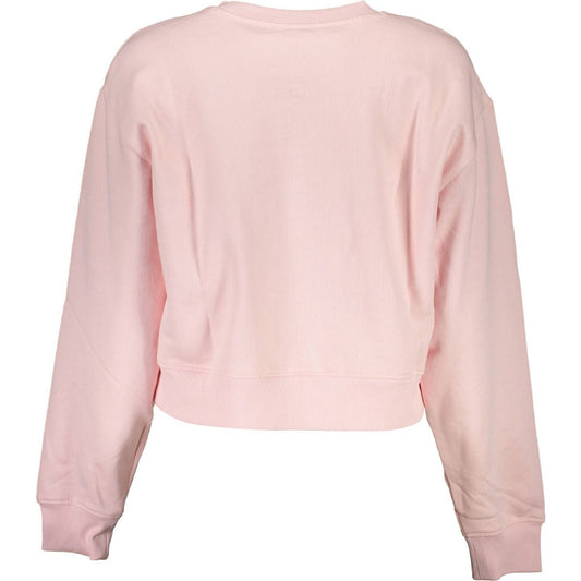 Guess Jeans Chic Pink Organic Cotton Sweatshirt chic-pink-organic-cotton-sweatshirt