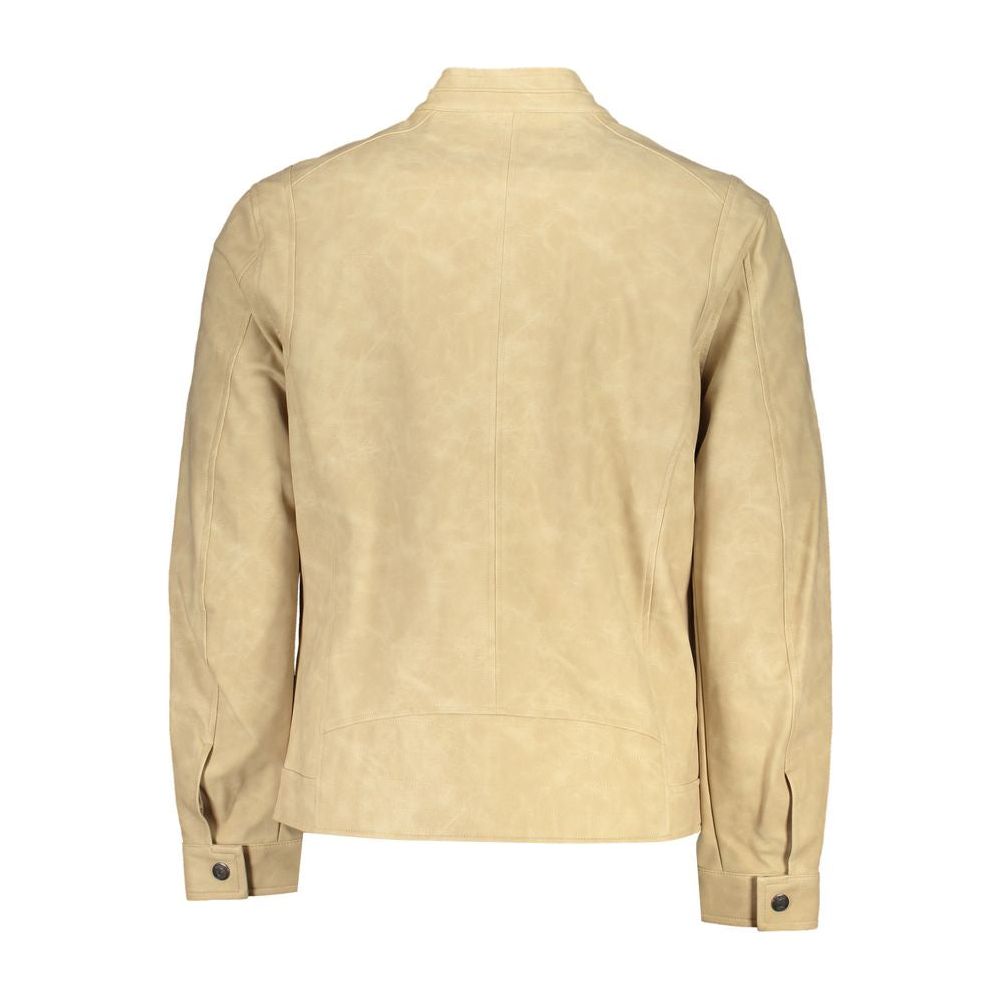 Guess Jeans Chic Beige Long Sleeve Sports Jacket chic-beige-long-sleeve-sports-jacket