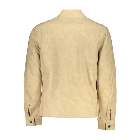 Guess Jeans Chic Beige Long Sleeve Sports Jacket chic-beige-long-sleeve-sports-jacket