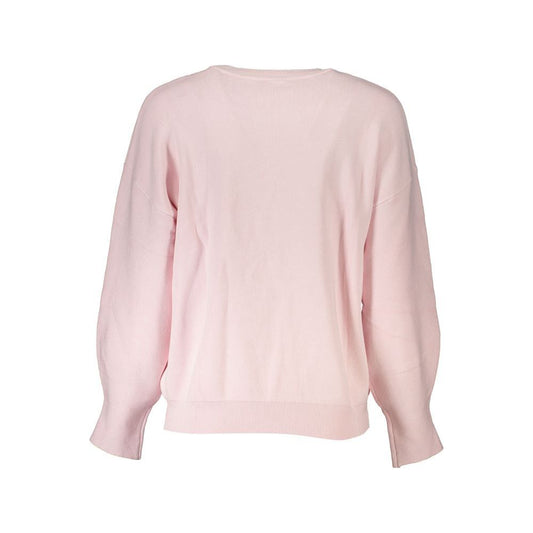 Guess Jeans | Chic Pink Long Sleeve Embroidered Sweater| McRichard Designer Brands   