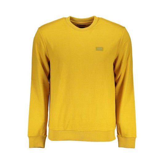 Sleek Yellow Slim Fit Crew Neck Sweater