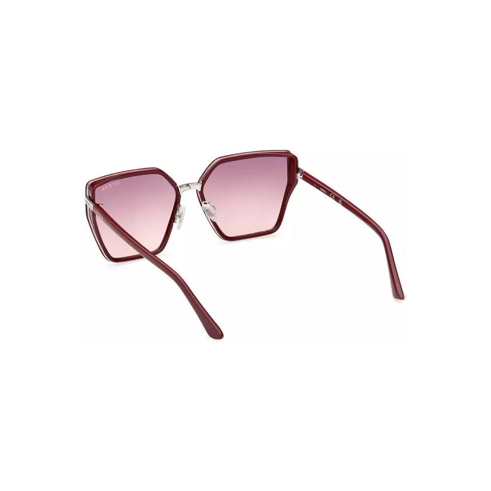 Guess Jeans | Hexagonal Chic Pink Sunglasses| McRichard Designer Brands   