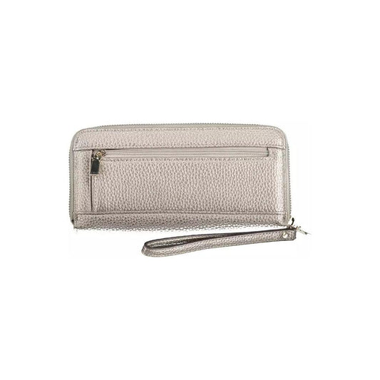 Guess Jeans Stylish Silver Zip Wallet with Coin Purse stylish-silver-zip-wallet-with-coin-purse
