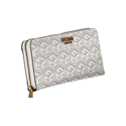 Guess Jeans | Chic White Multi-Compartment Wallet| McRichard Designer Brands   