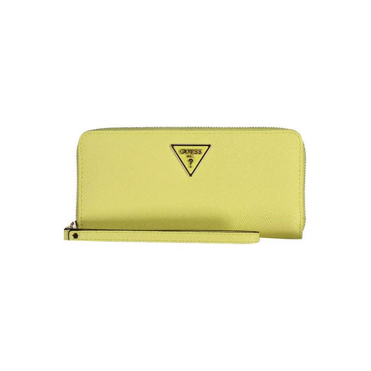 Guess Jeans | Chic Yellow Polyethylene Compact Wallet| McRichard Designer Brands   
