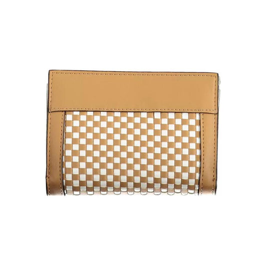 Elegant Brown Compact Wallet with Secure Closure