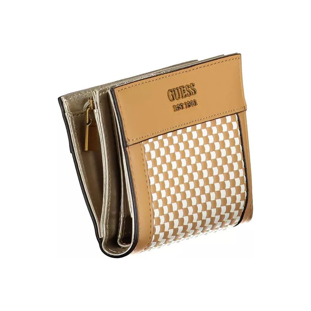 Guess Jeans Elegant Brown Compact Wallet with Secure Closure elegant-brown-compact-wallet-with-secure-closure