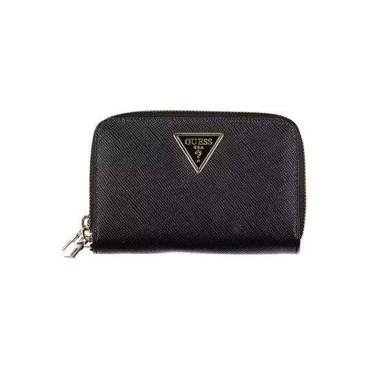 Elegant Black Wallet with Contrasting Accents