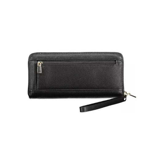 Guess Jeans Elegant Black Polyethylene Wallet with Coin Purse elegant-black-polyethylene-wallet-with-coin-purse