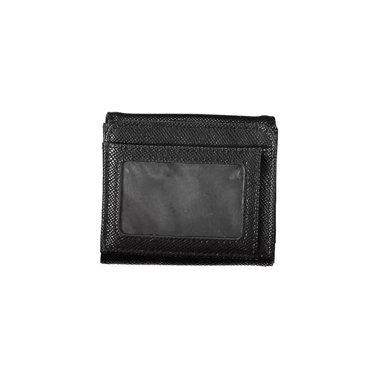Sleek Black Polyethylene Wallet with Logo