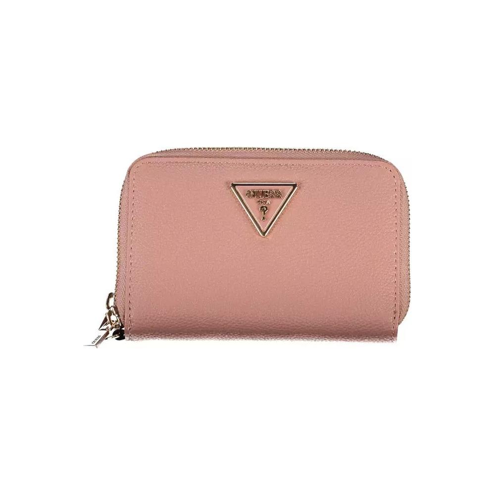 Guess Jeans Chic Pink Double Wallet with Contrasting Accents chic-pink-double-wallet-with-contrasting-accents