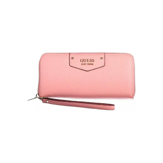 Chic Pink Wallet with Contrasting Details