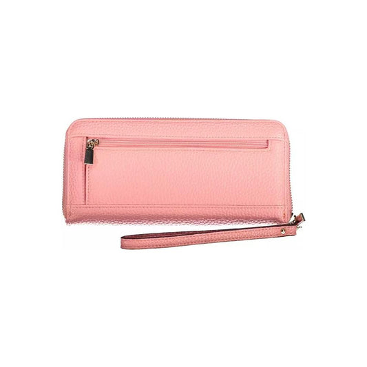 Guess Jeans | Chic Pink Wallet with Contrasting Details| McRichard Designer Brands   
