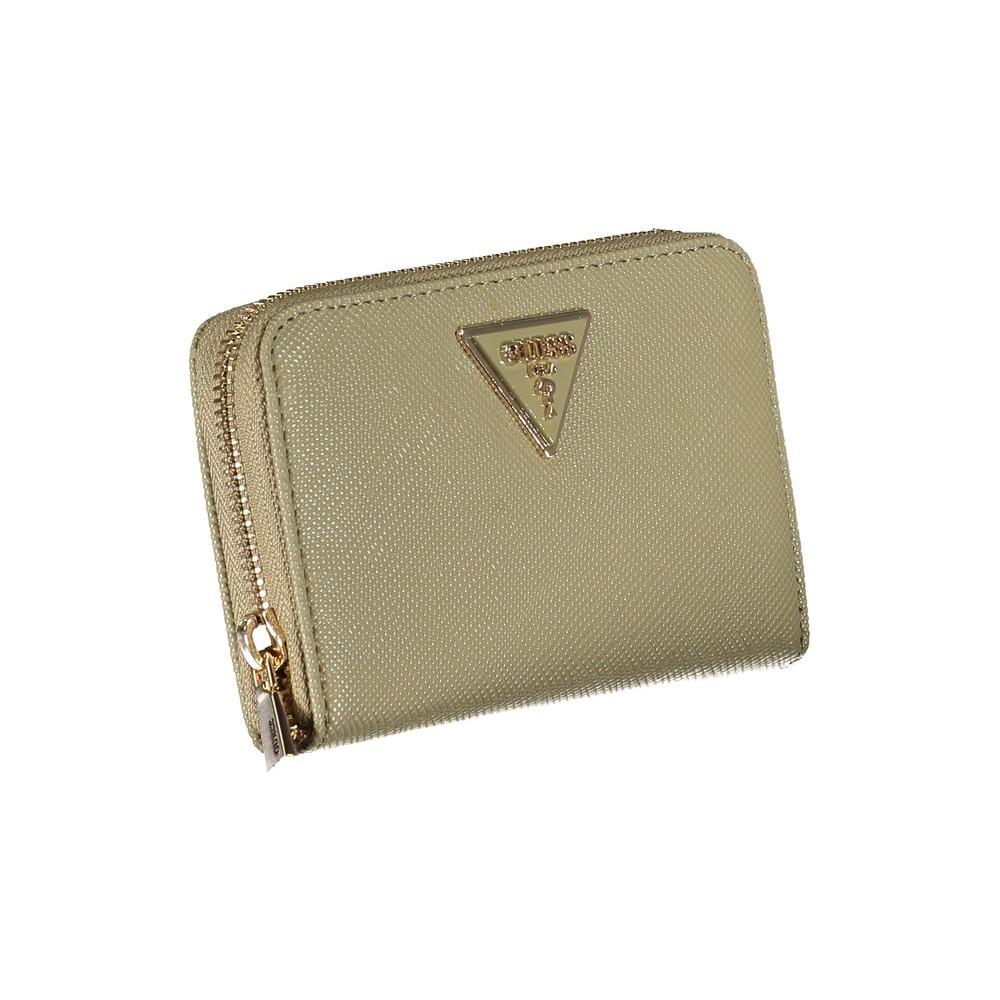Guess Jeans | Chic Emerald Zip Wallet with Multiple Compartments| McRichard Designer Brands   