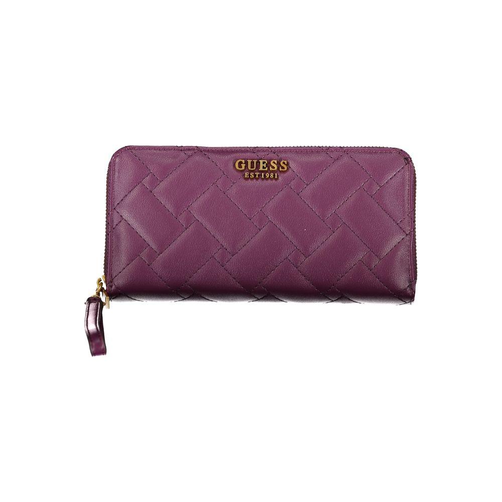 Guess Jeans Elegant Purple Zip Wallet with Multiple Compartments elegant-purple-zip-wallet-with-multiple-compartments