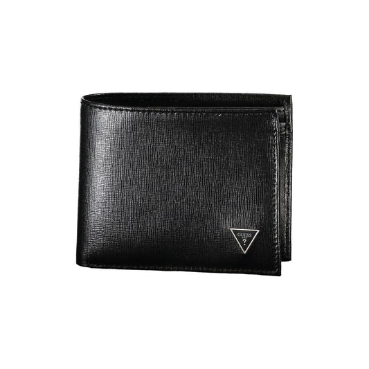 Guess Jeans | Elegant Black Leather Wallet with RFID Block| McRichard Designer Brands   