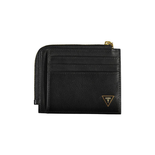 Guess Jeans | Sleek Black Leather Wallet with RFID Block| McRichard Designer Brands   