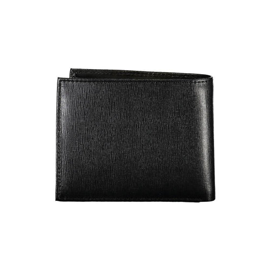 Elegant Black Leather Wallet with RFID Block