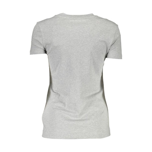 Chic Gray Logo Print Organic Tee