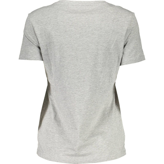 Guess Jeans Elite Gray Organic Cotton Tee for Her elite-gray-organic-cotton-tee-for-her