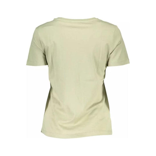 Guess Jeans Chic Green Logo Tee with Wide Neckline chic-green-logo-tee-with-wide-neckline